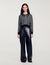 Cardigan vest geruit jacquard