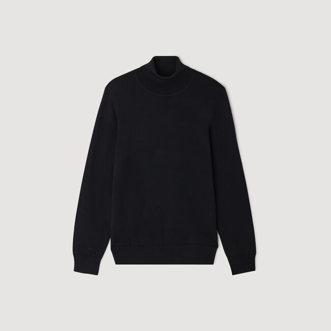 Roll neck wool sweater