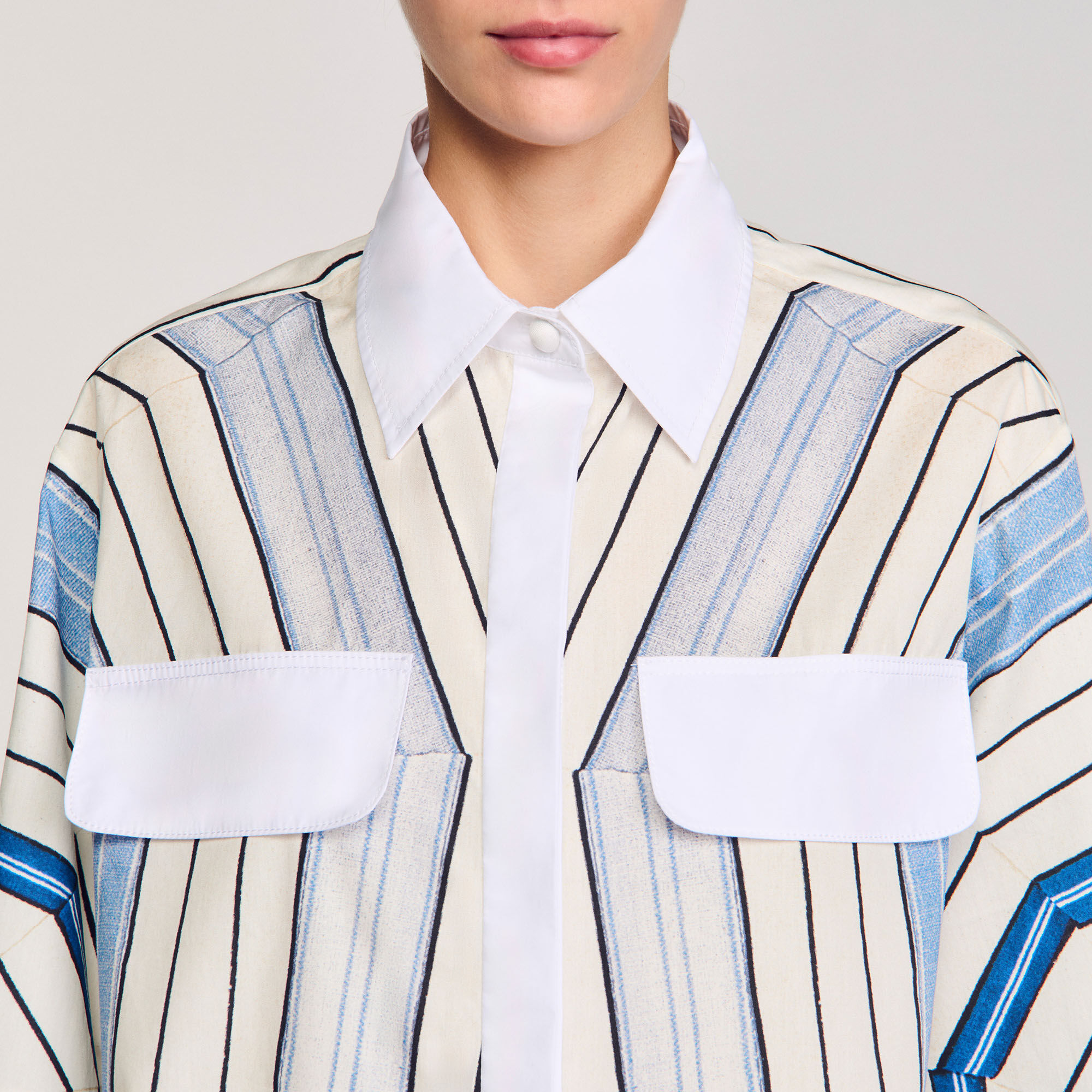 Overhemdblouse Spirales print
