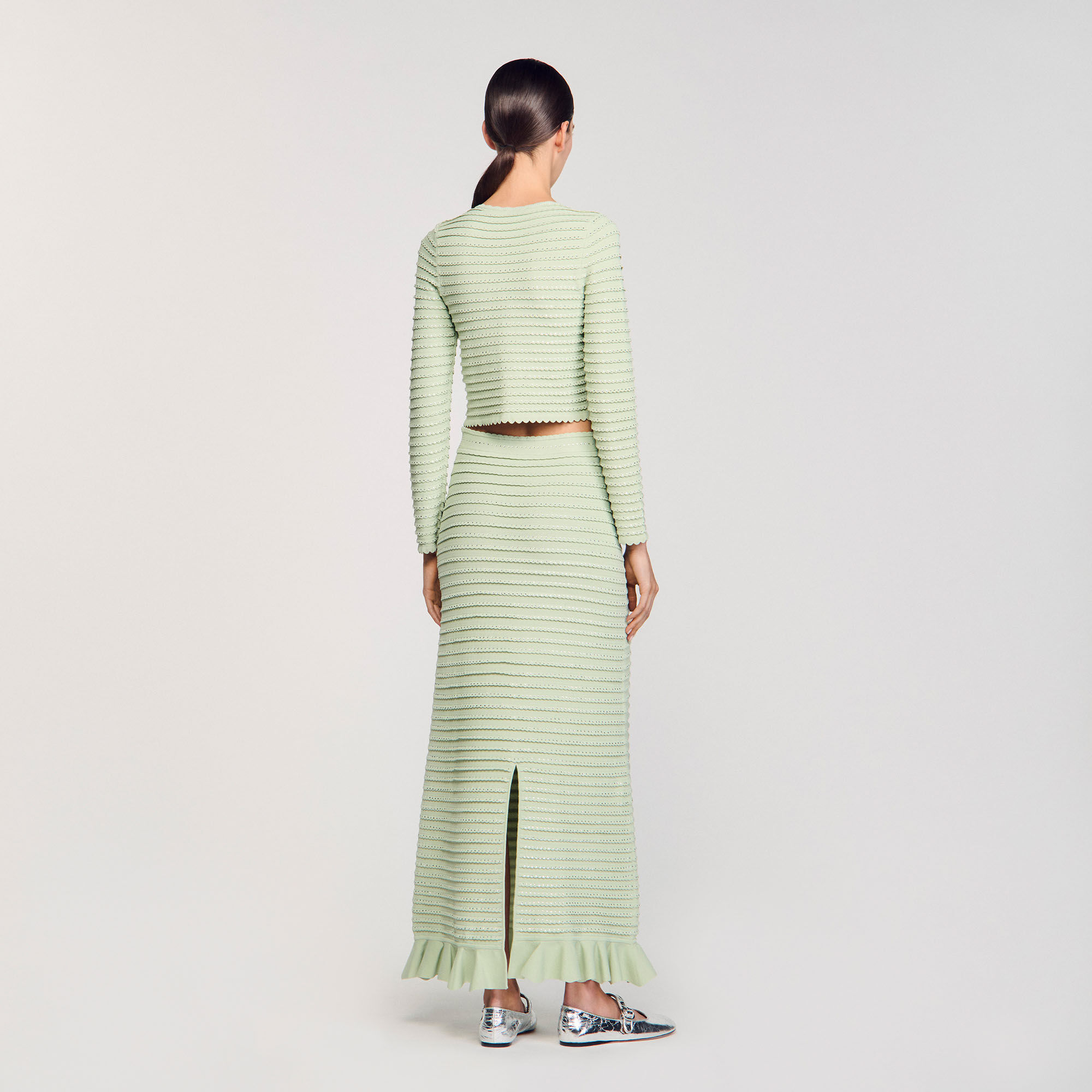 Lange rok tricot stras
