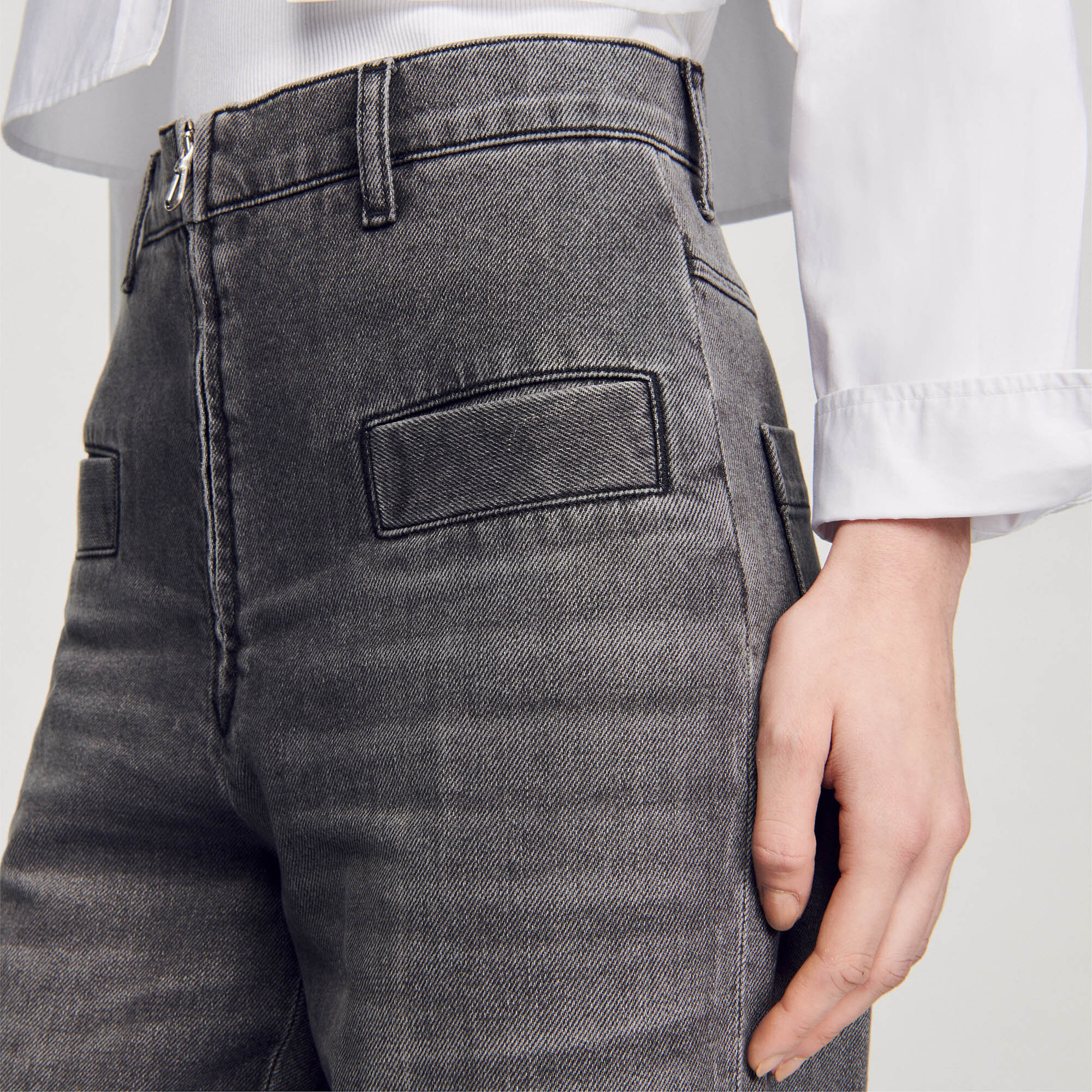 Flared jeans stone wash