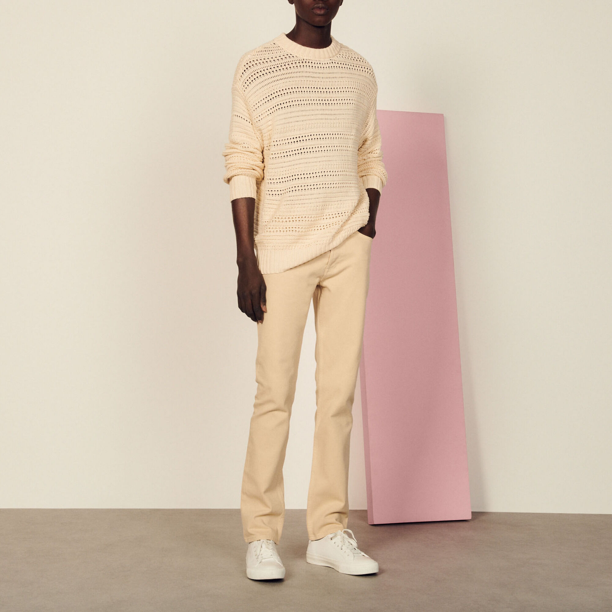 Katoenen slim fit jeansbroek