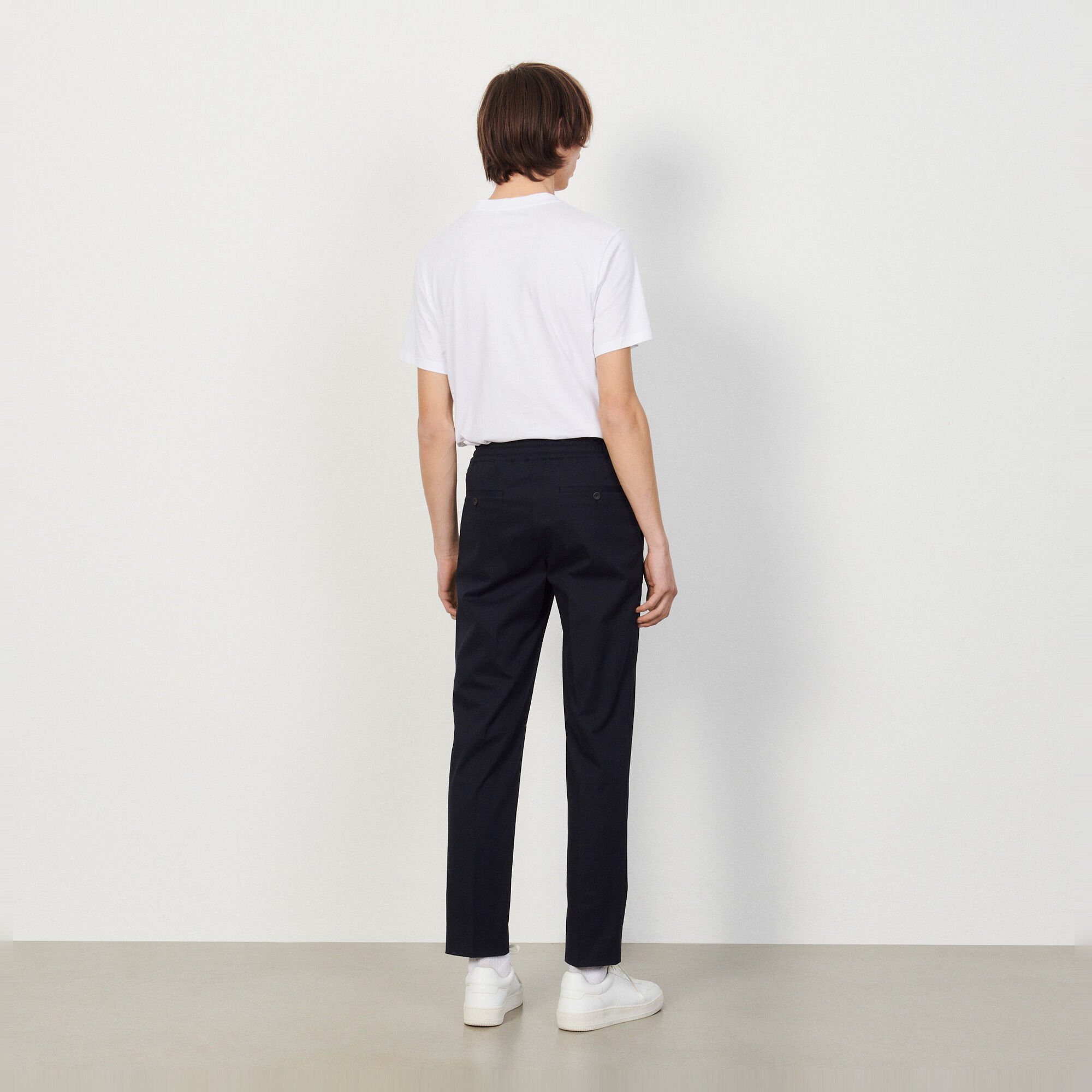 Katoenen pantalon met smalle pijpen