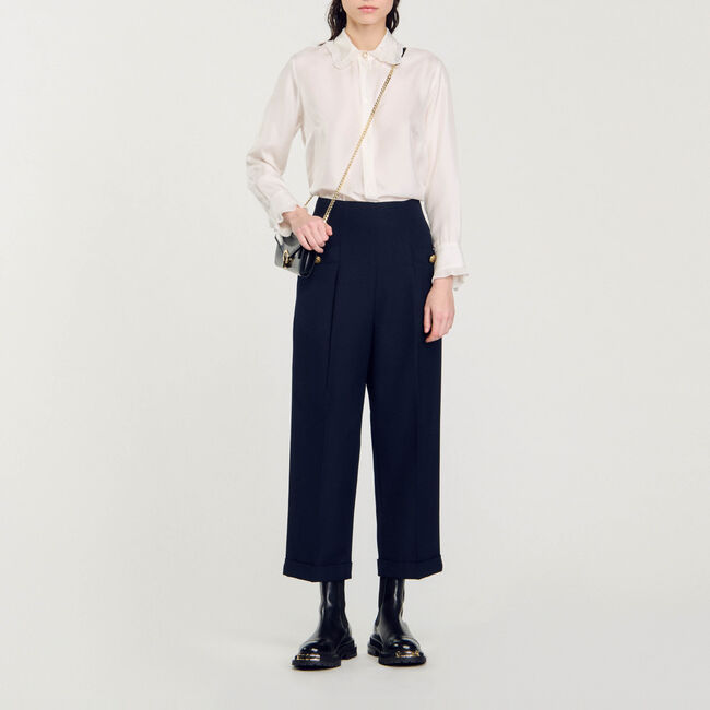 Pantalon met wijde pasvorm - Vrouw | Sandro