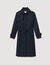 Trenchcoat met geplooid inzetstuk