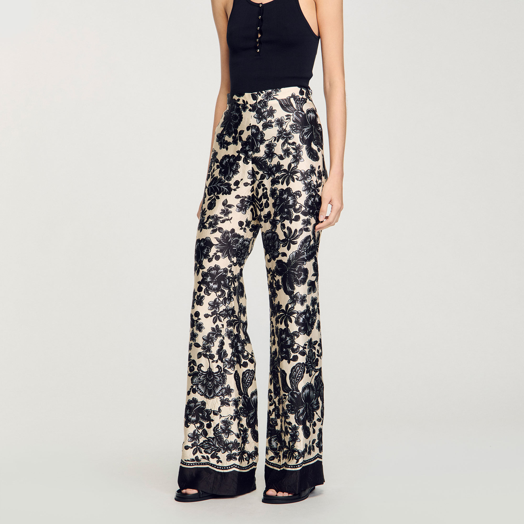 Pantalon met bloemenprint