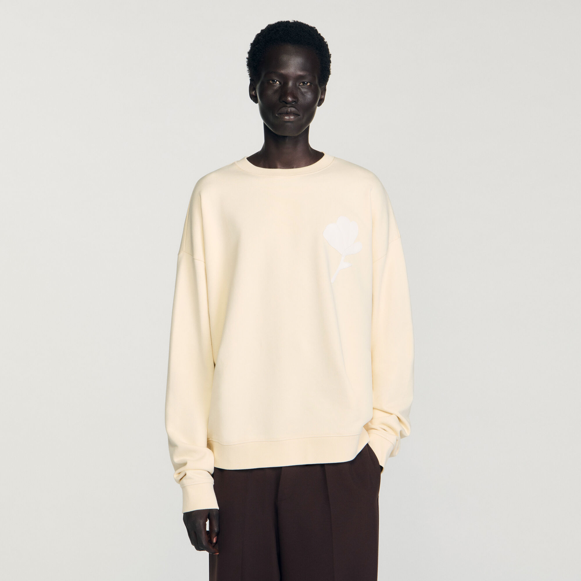 Sweatshirt patch bloemmotief