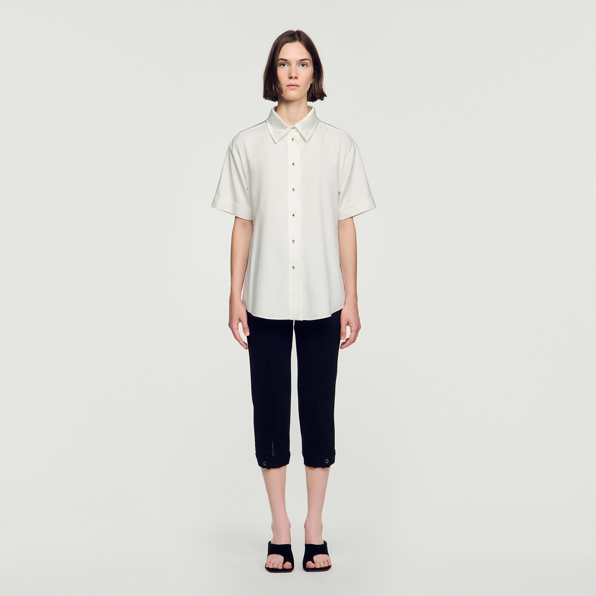 Overhemdblouse geplooid rugpand - Vrouw | Sandro