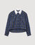 Overhemdblouse geruit met stras