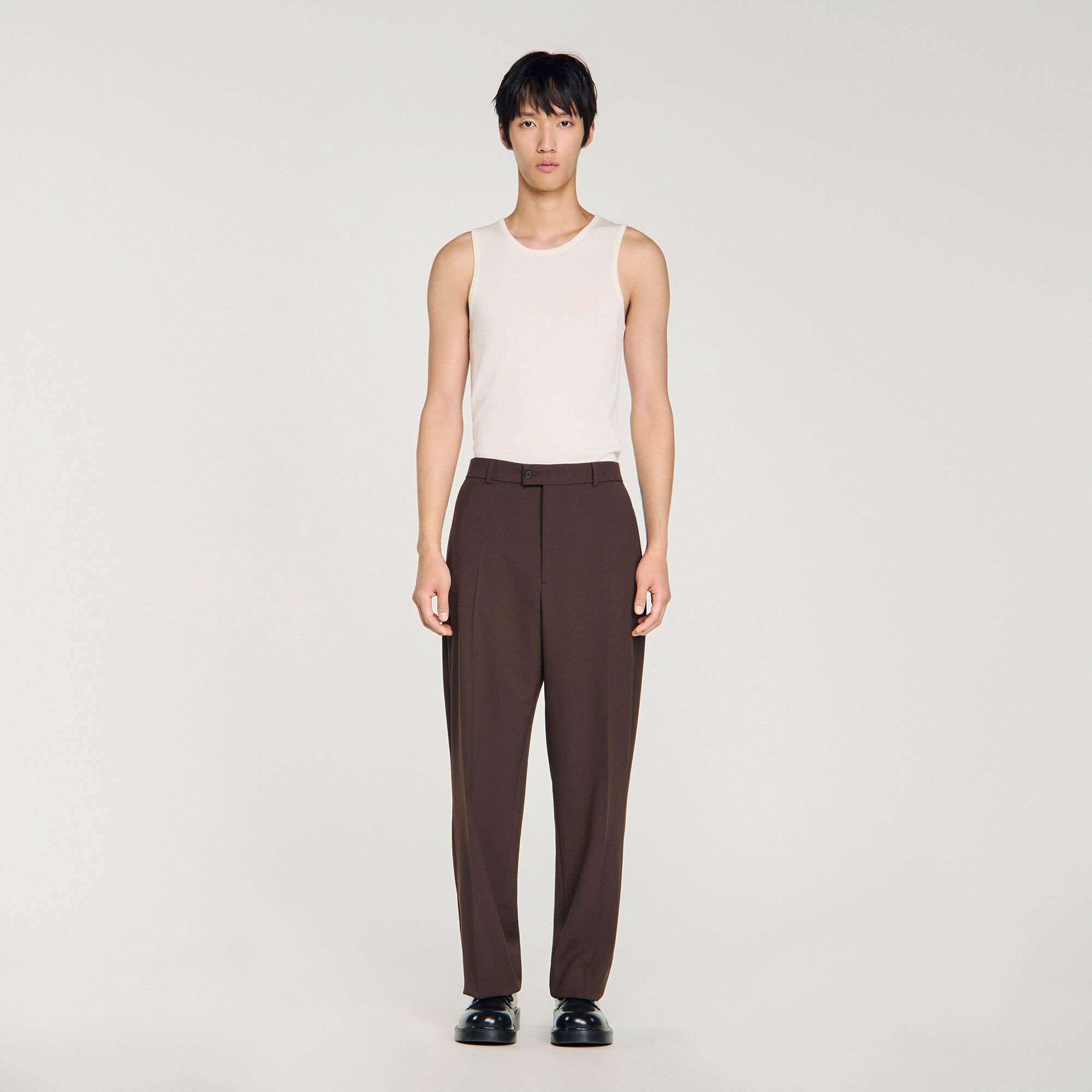 Oversize wollen pantalon