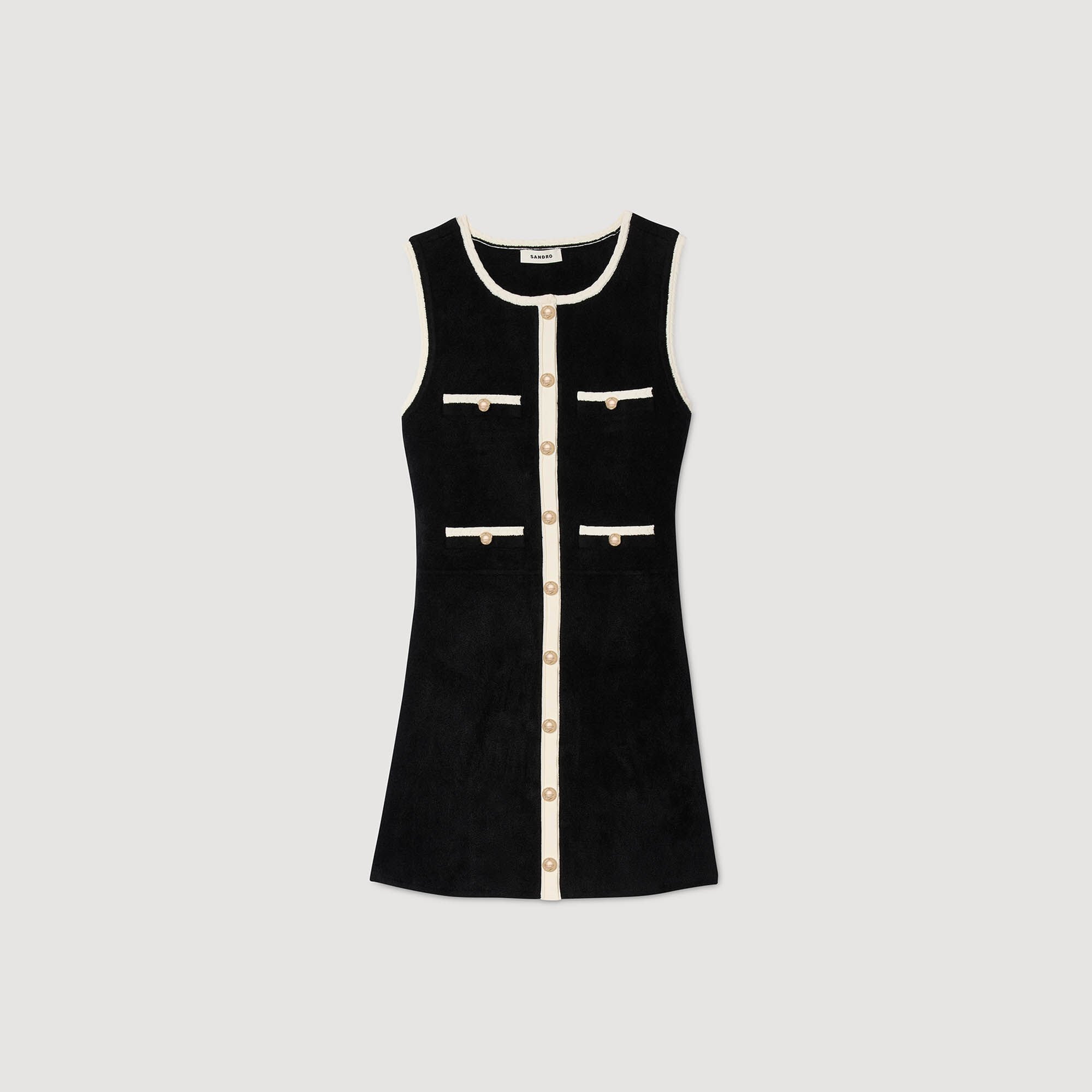 Korte jurk tricot velours