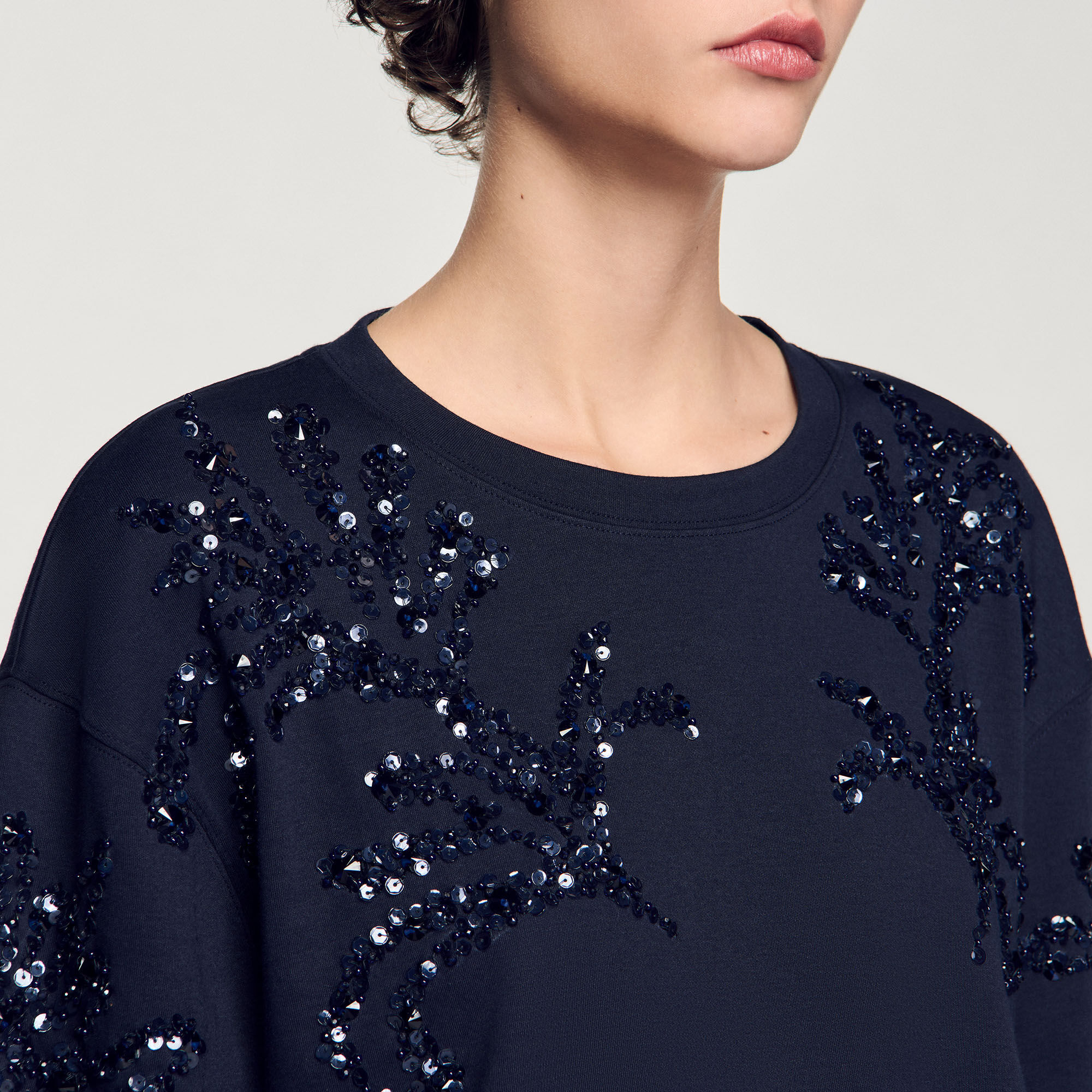 T-shirt details met parels