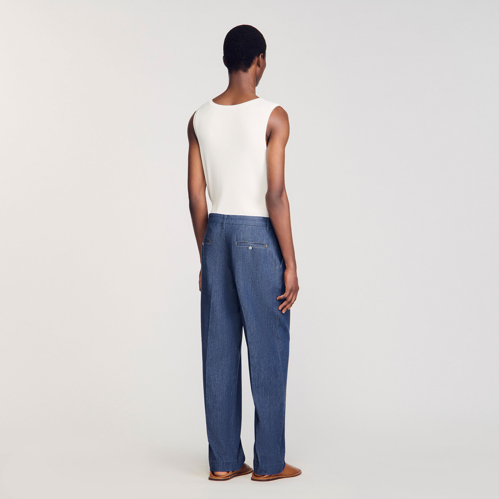 Pantalon chambray