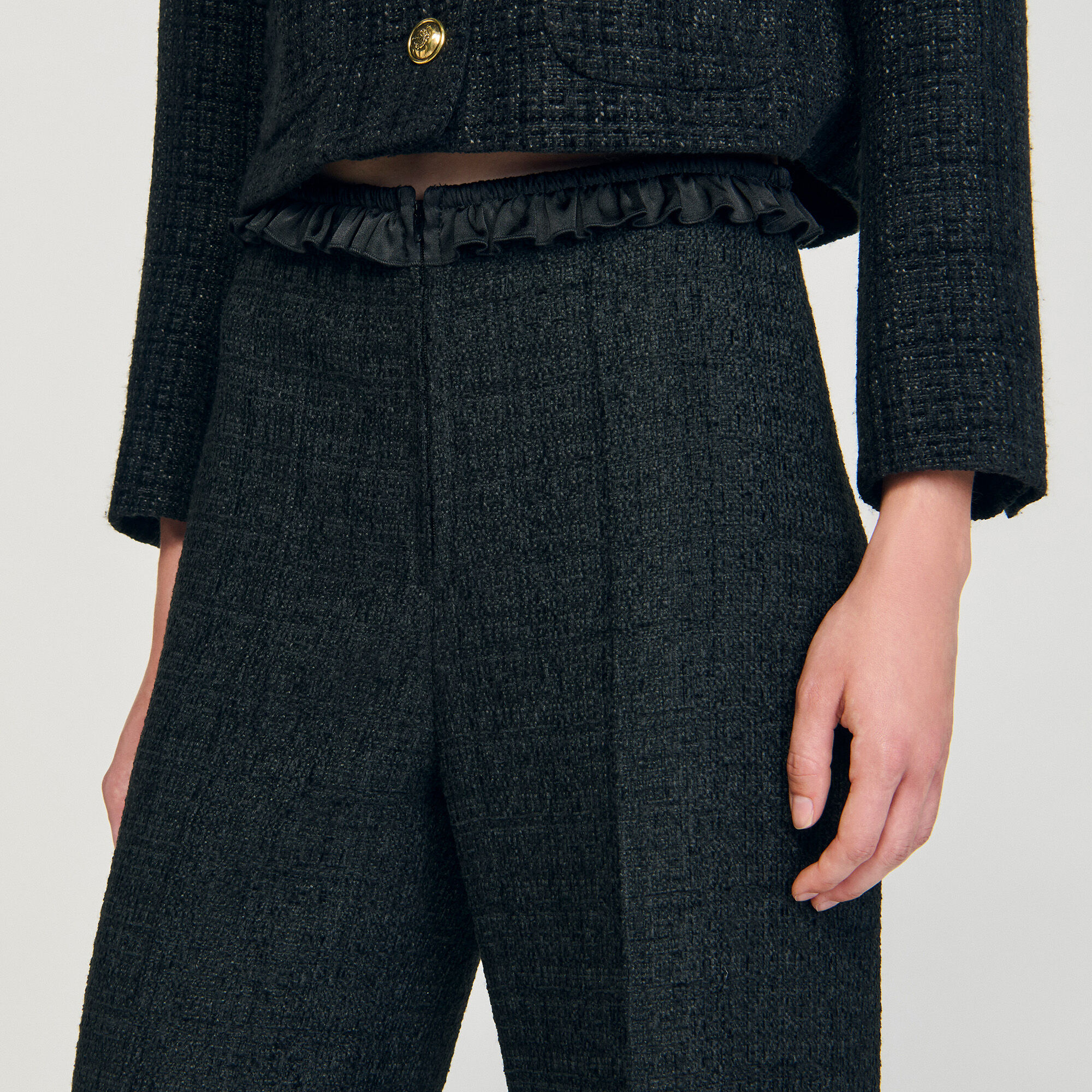 Tweed kostuumbroek