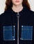 Sweatshirt gebreid en denim