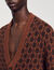 Cardigan jacquard square cross