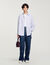 Overhemdblouse gestreept met stras