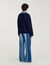 Cardigan vest met denim