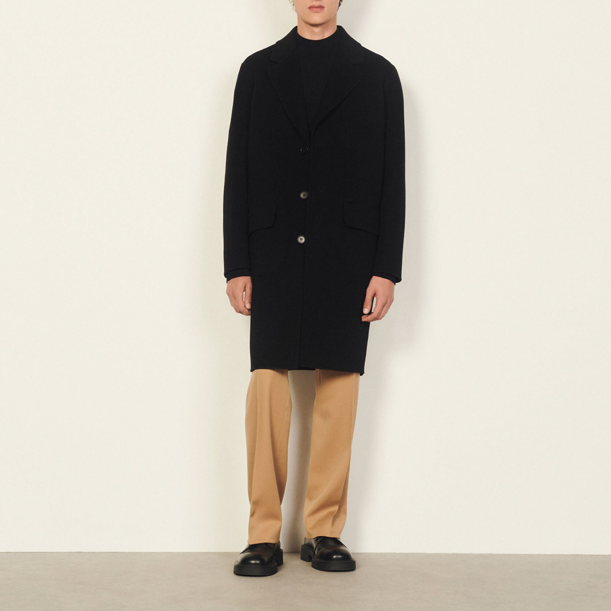Double-faced wool coat