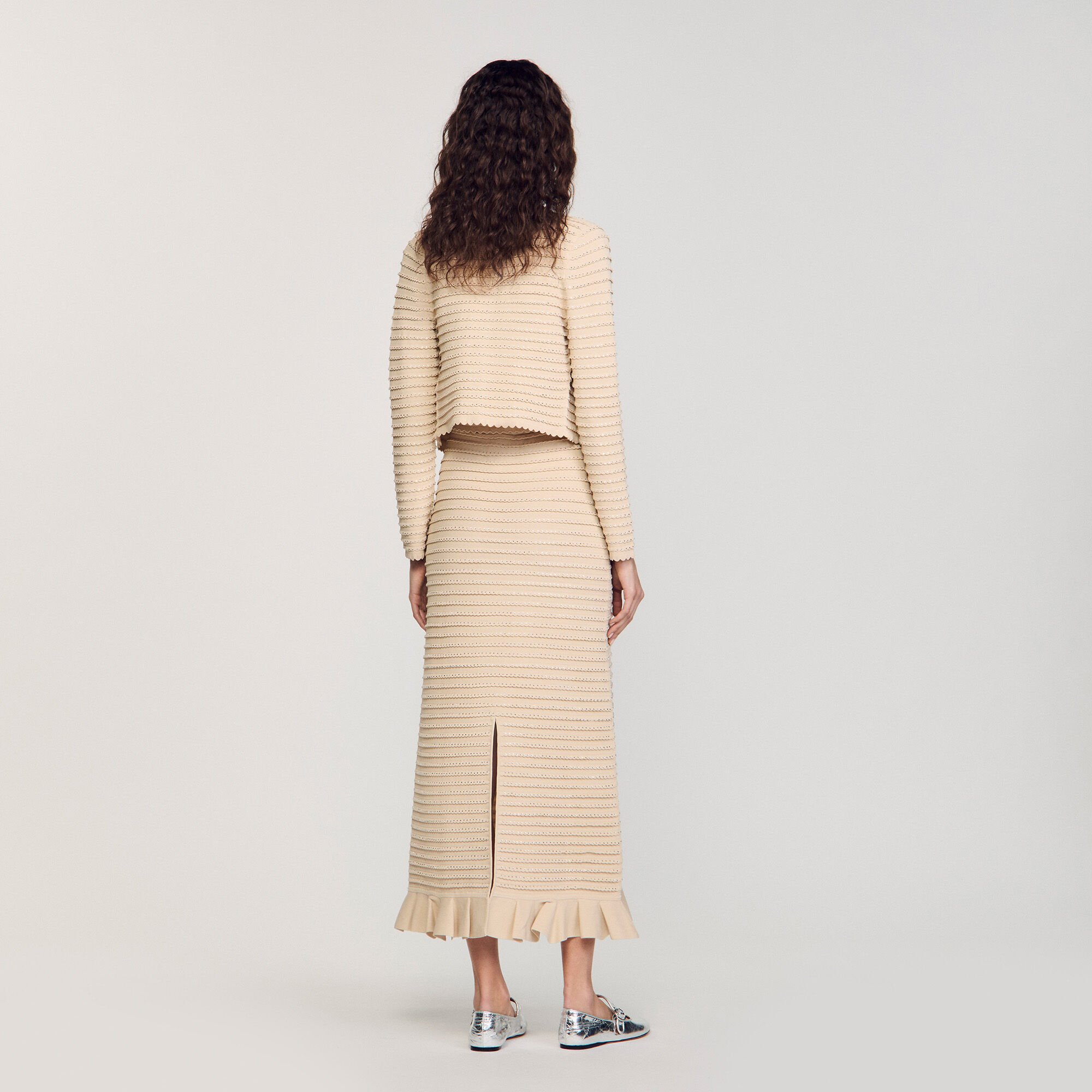Lange rok tricot stras