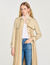 Plissé trenchcoat met riem