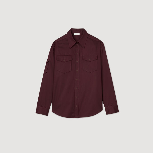 Katoenen overhemdblouse