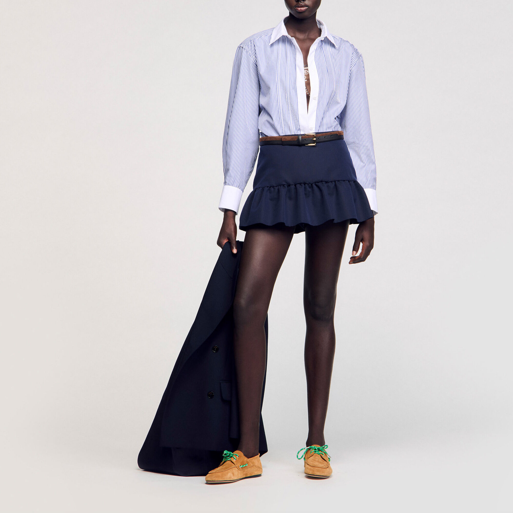 Overhemdblouse gestreept