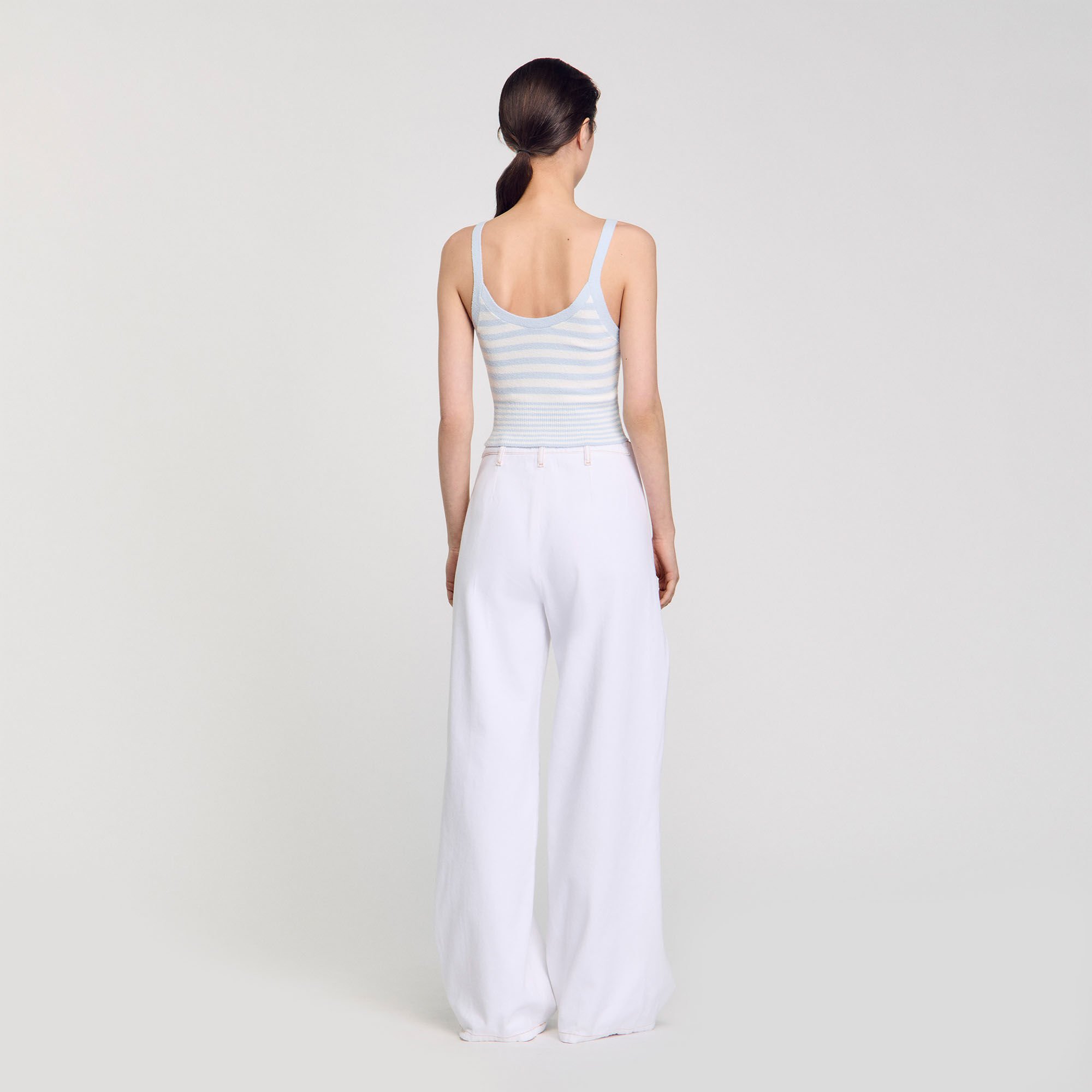 Tanktop gebreid strepen