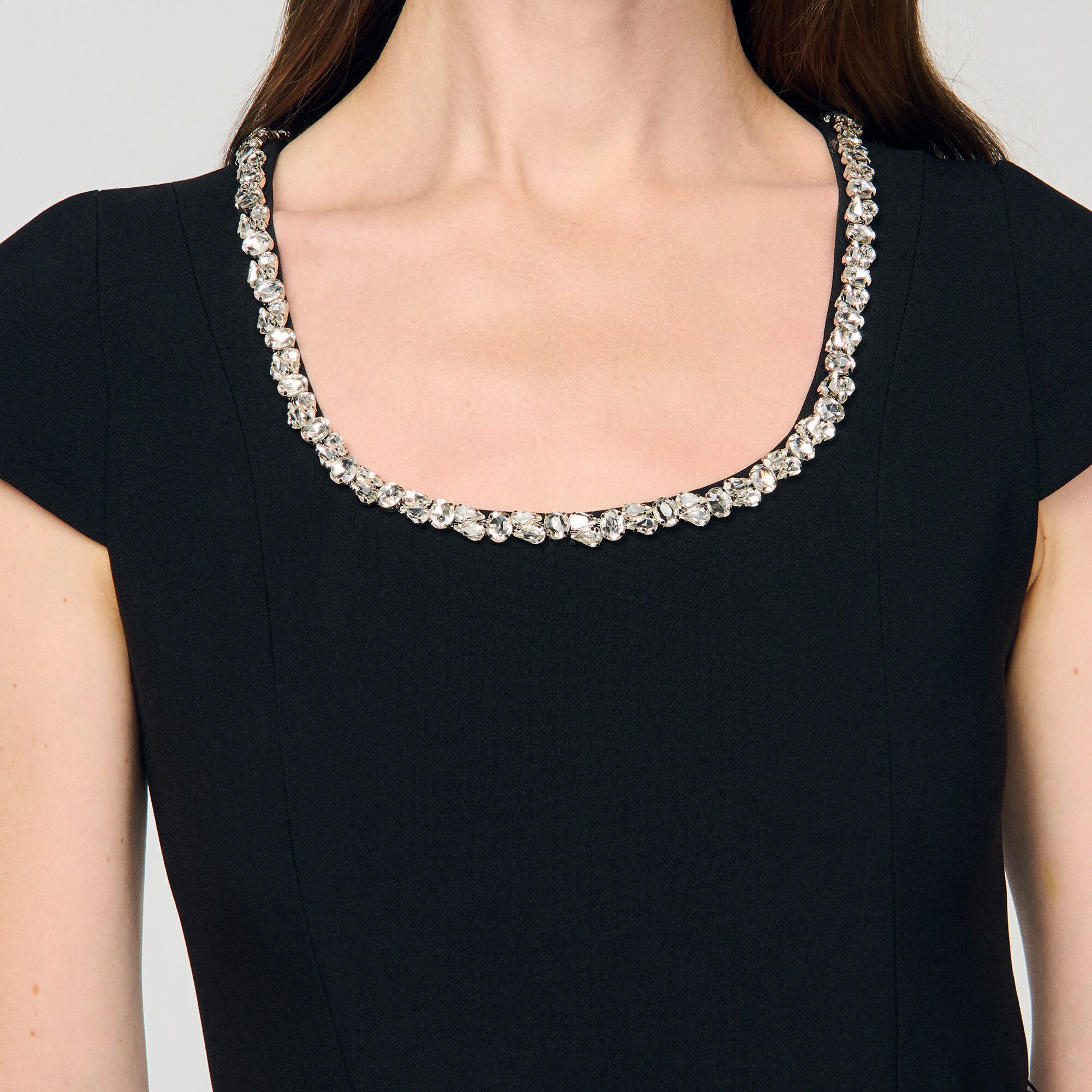 Jumpsuit met strasskraag