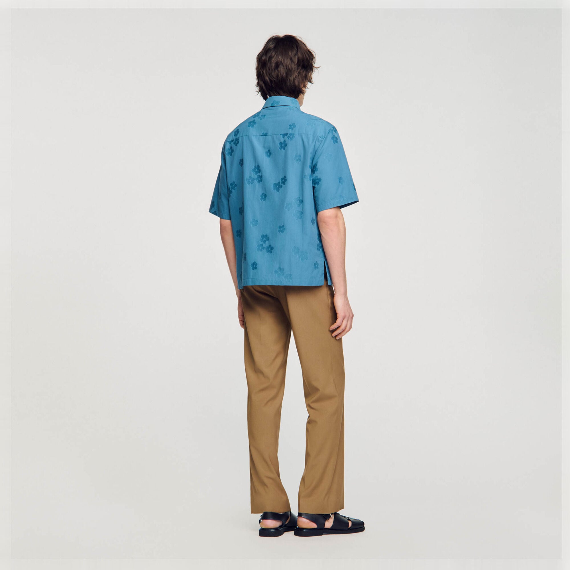 Overhemd oversized jacquard bloemmotief - Man | Sandro