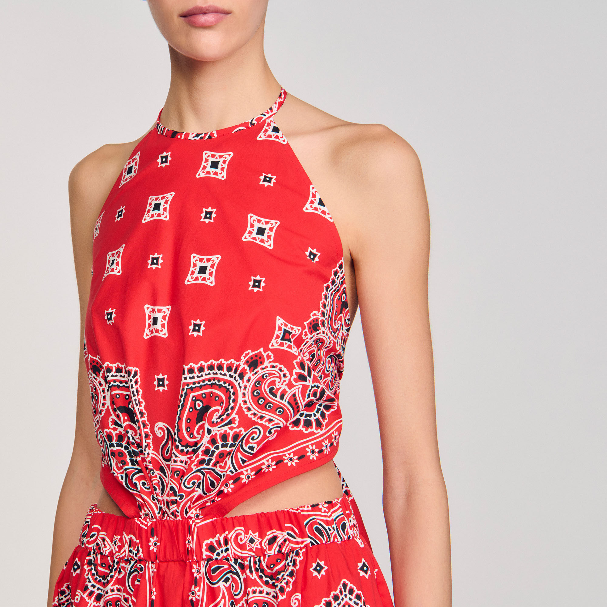 Lange jurk bandana print