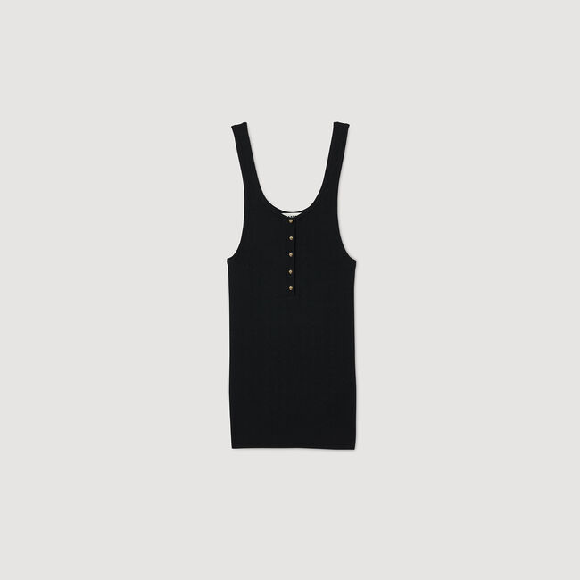 Tanktop ribgebreid