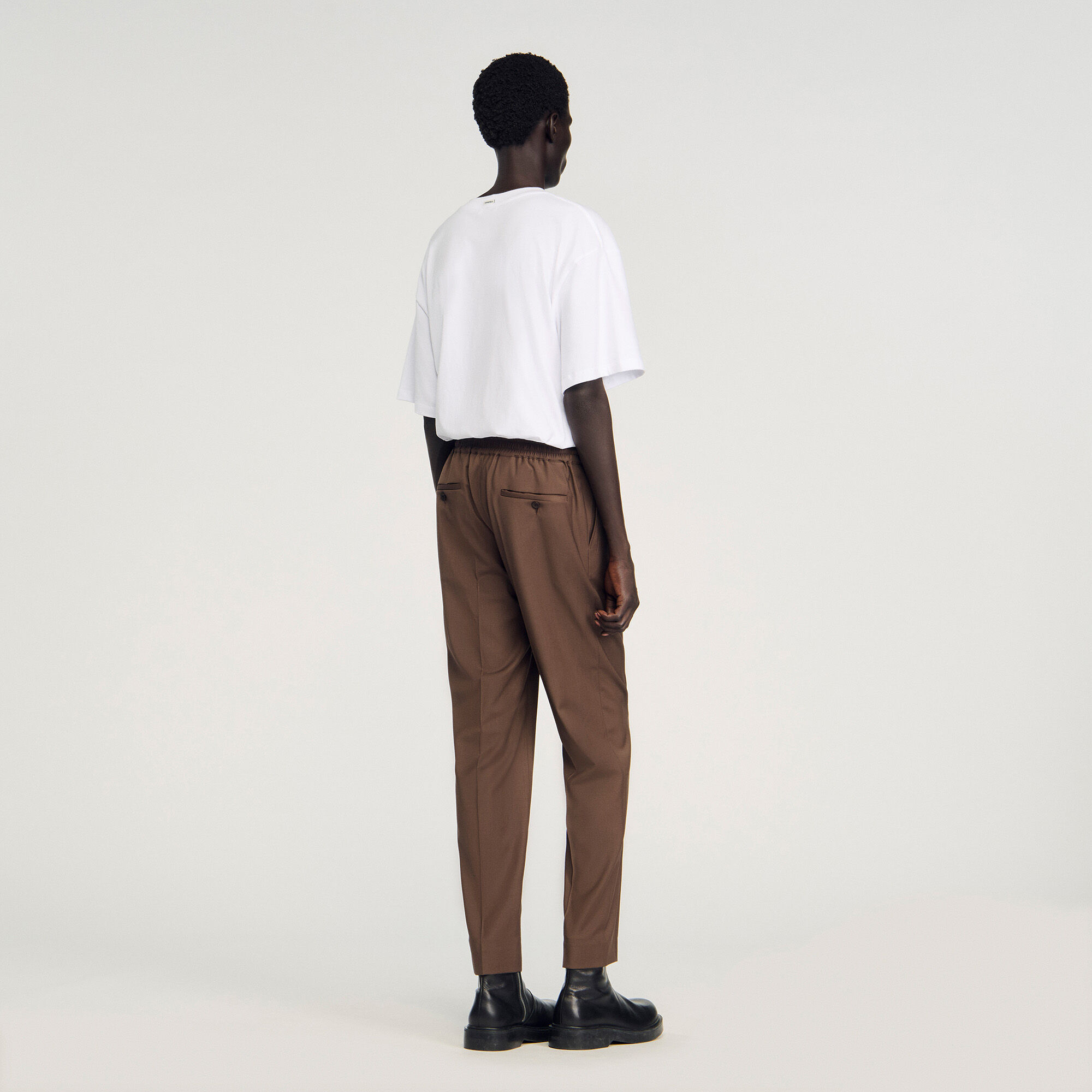 Rechte pantalon met elastiek