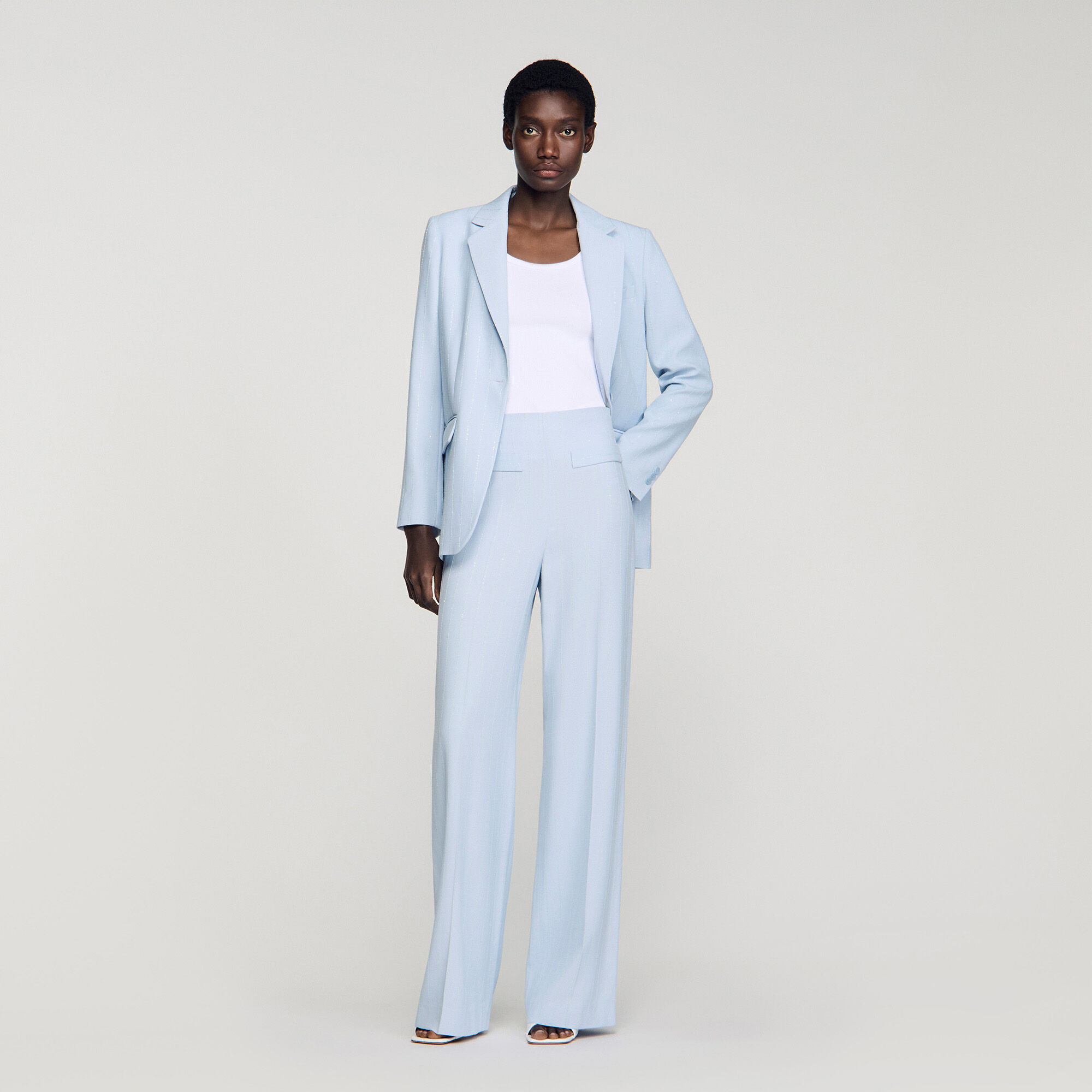 Pantalon gestreept met pailletten