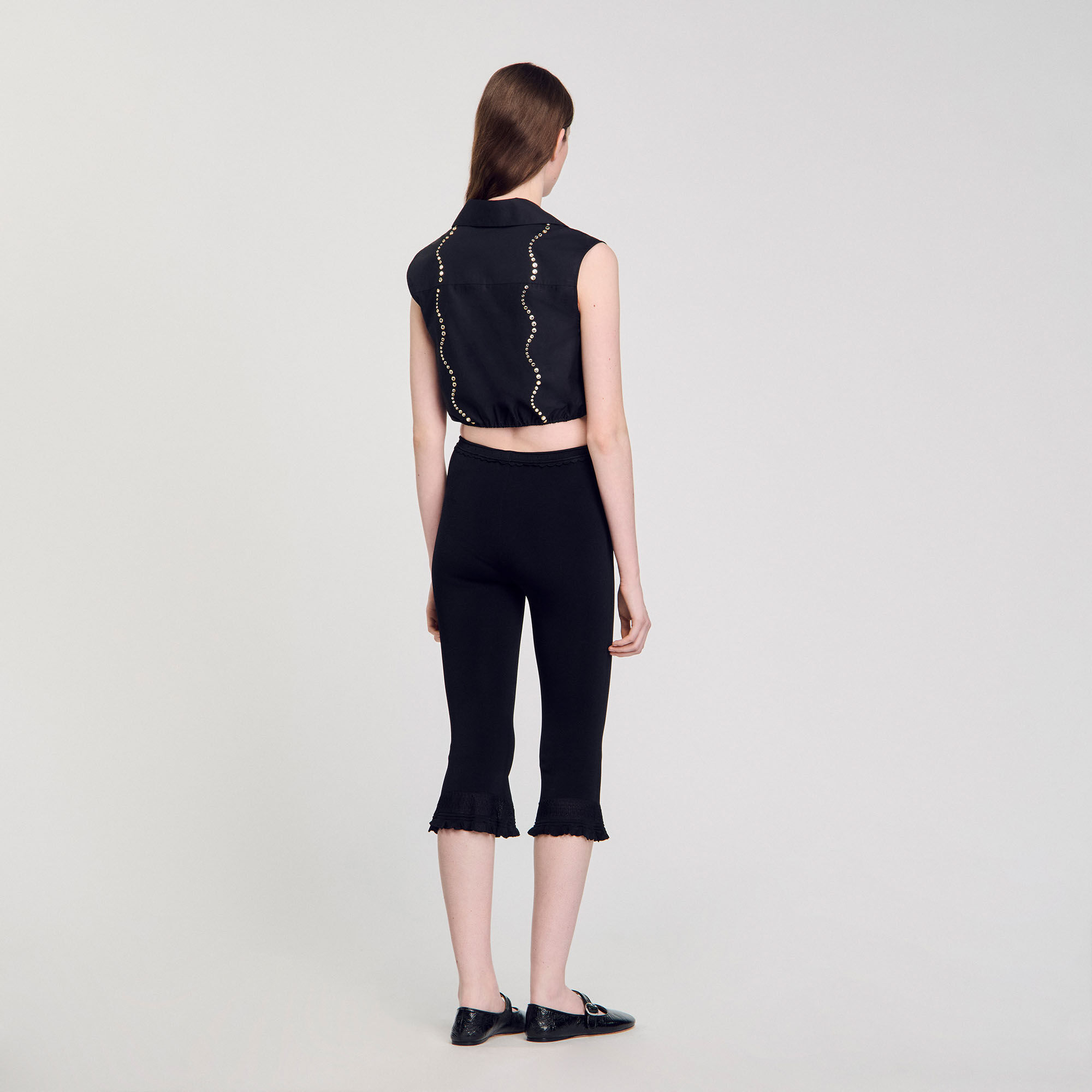 Overhemdblouse kort met stras
