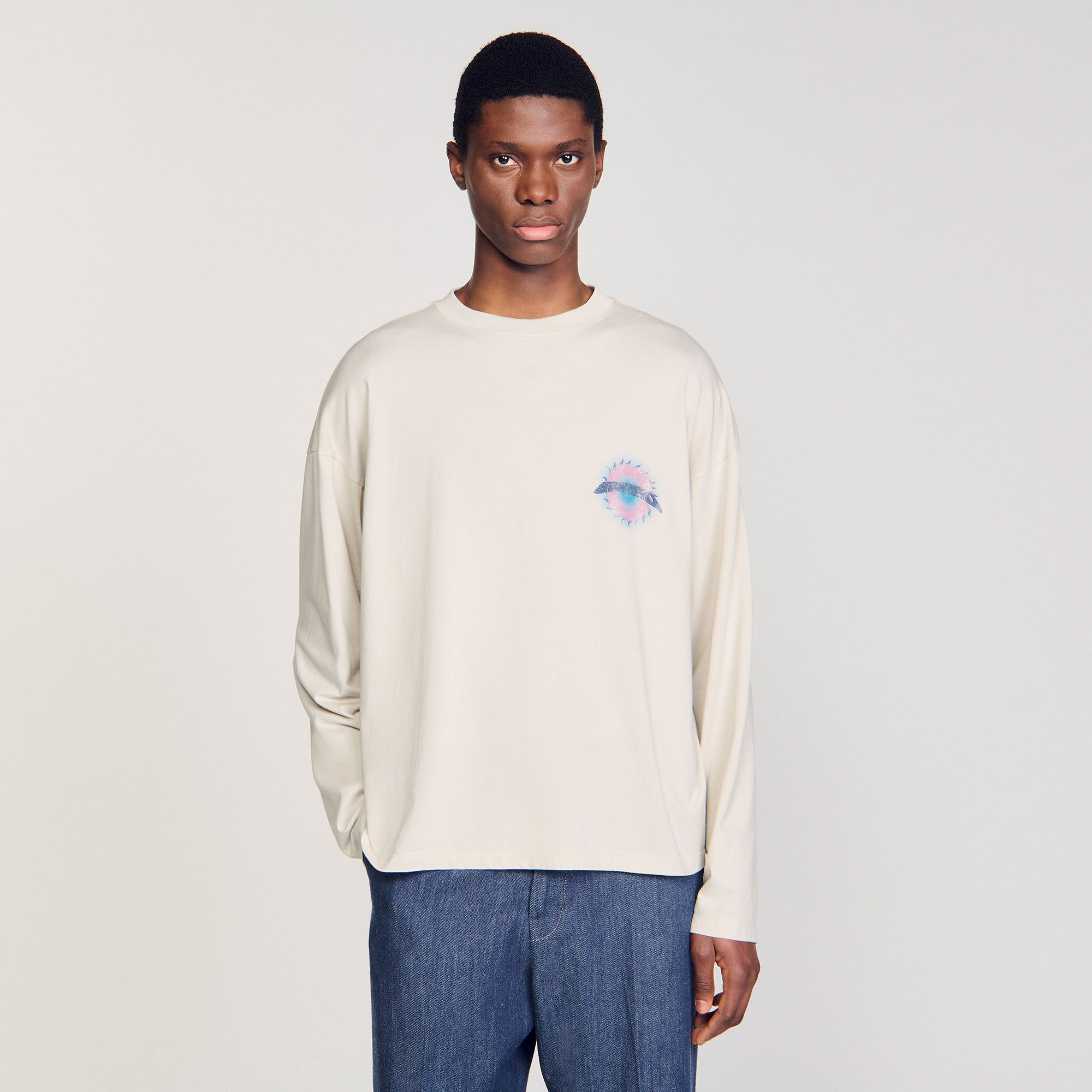 T-shirt met Soleil-print