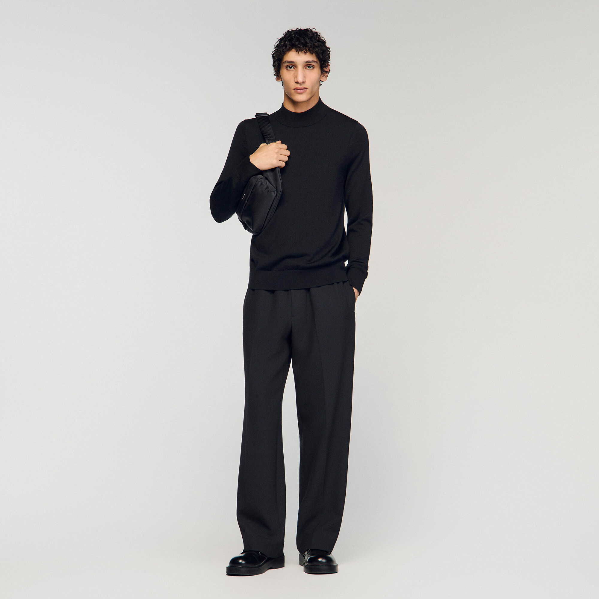 Wollen trui met opstaande kraag