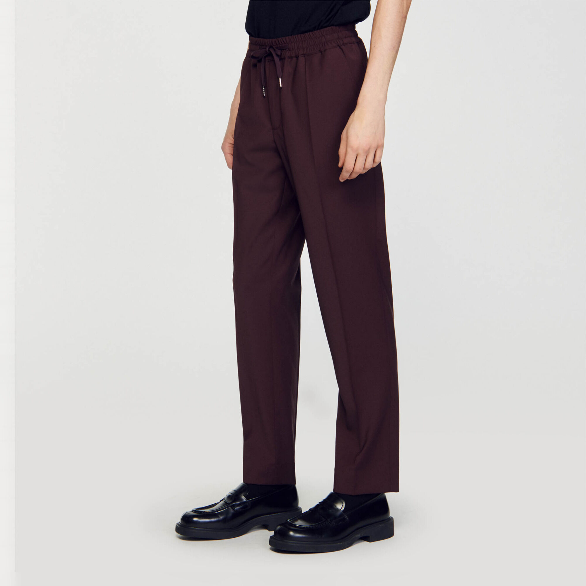 Rechte pantalon met elastiek