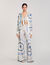 Pantalon wijd Spirales print