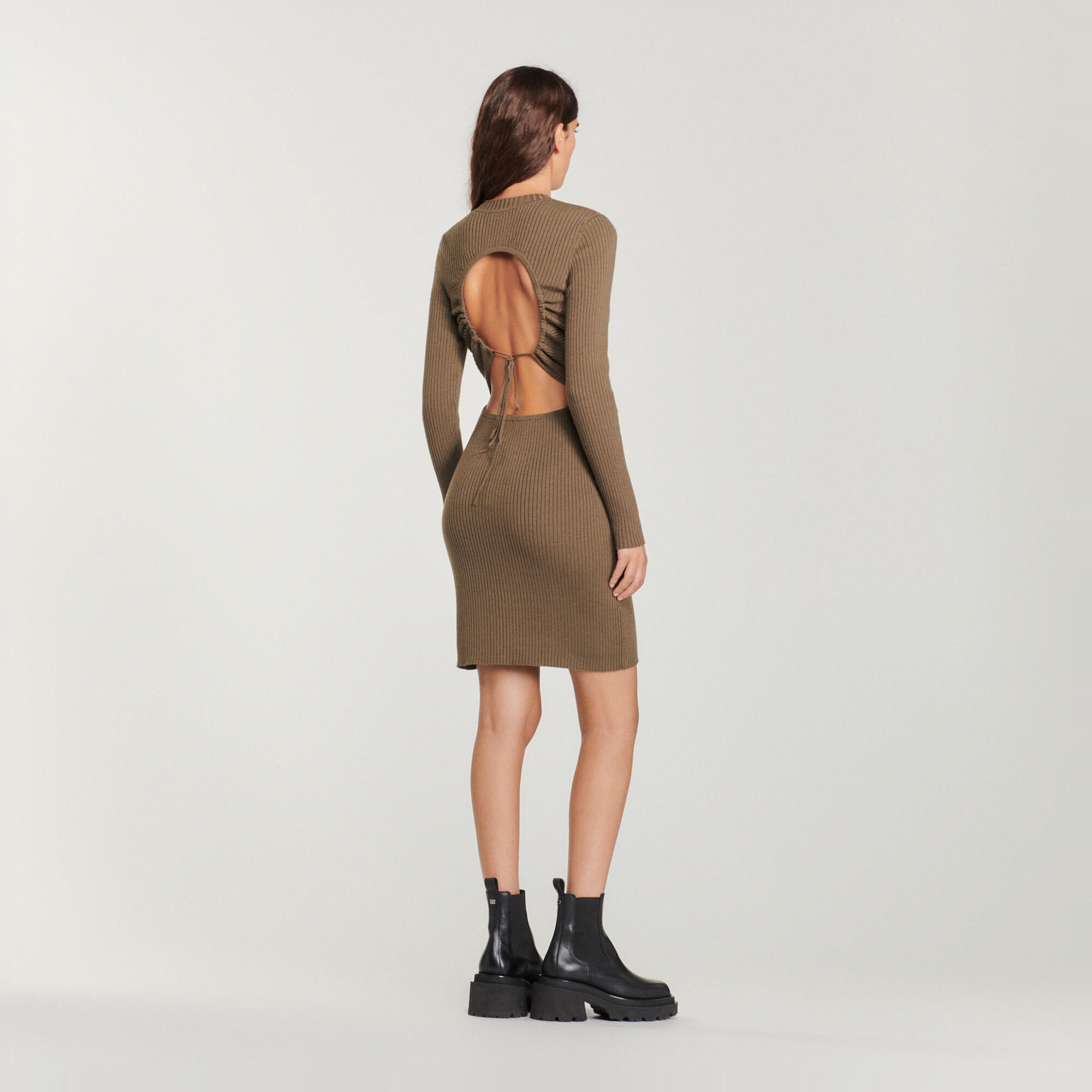 Jurk van ribtricot