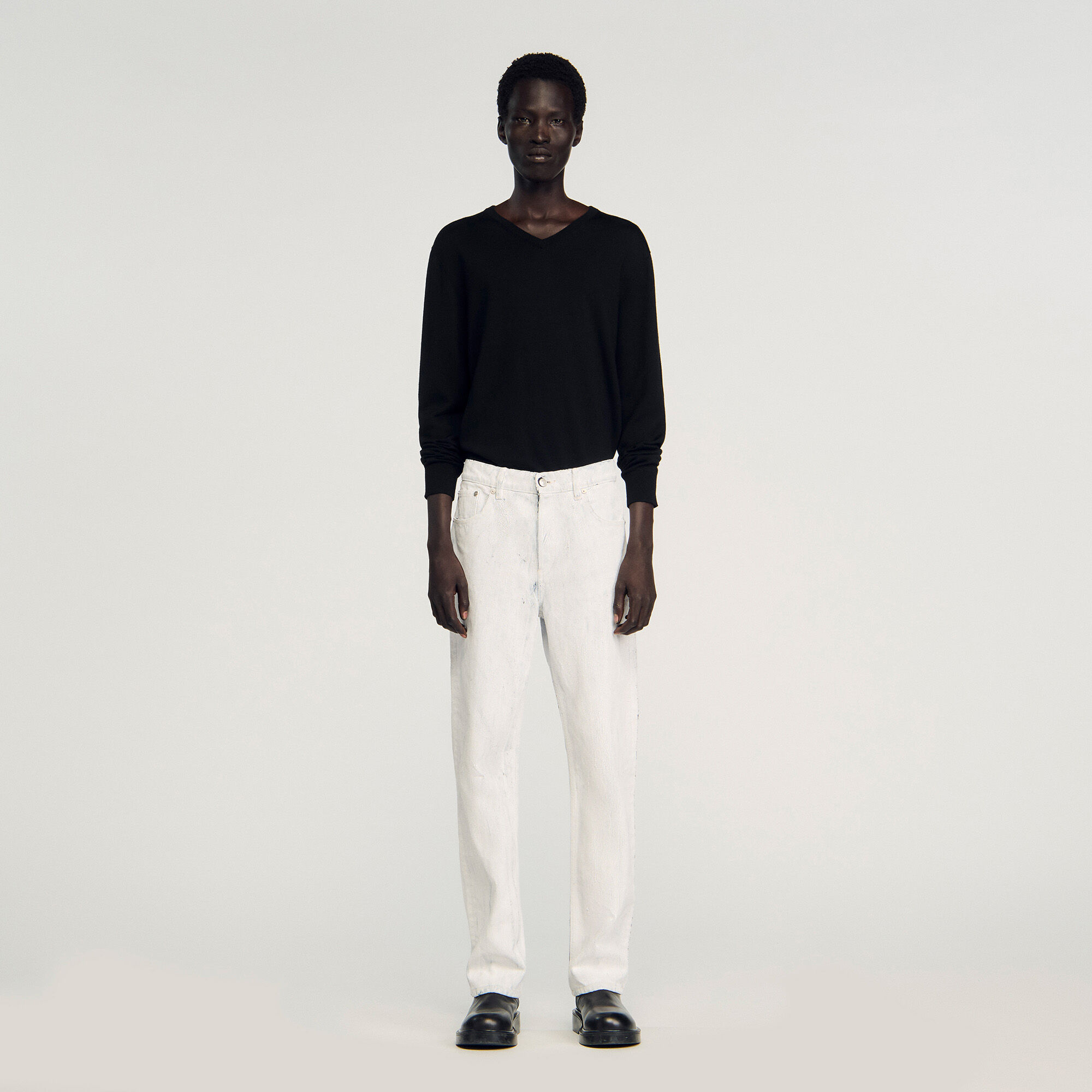 Jeans regular fit met craqueleffect