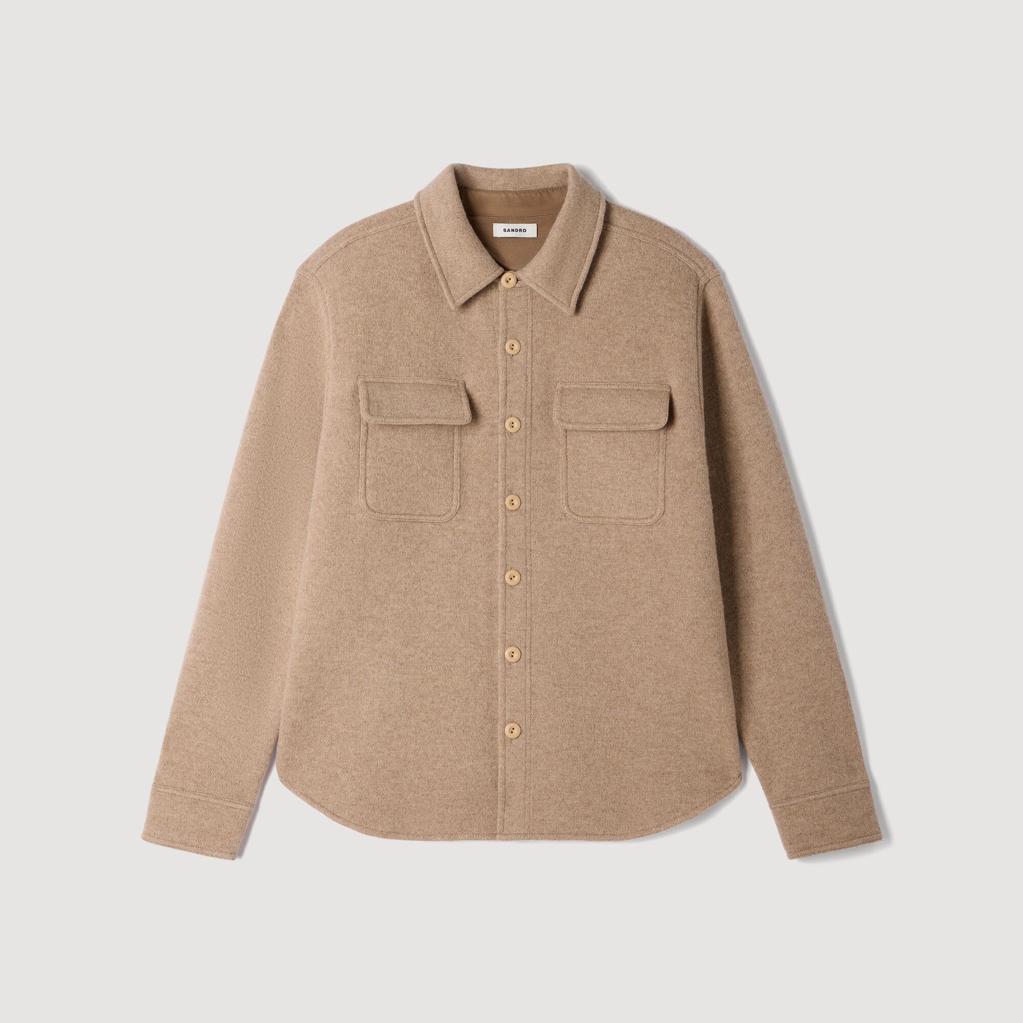 Overshirt van gekookte wol - Man | Sandro