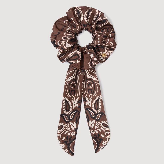 Scrunchie foulard bandana print