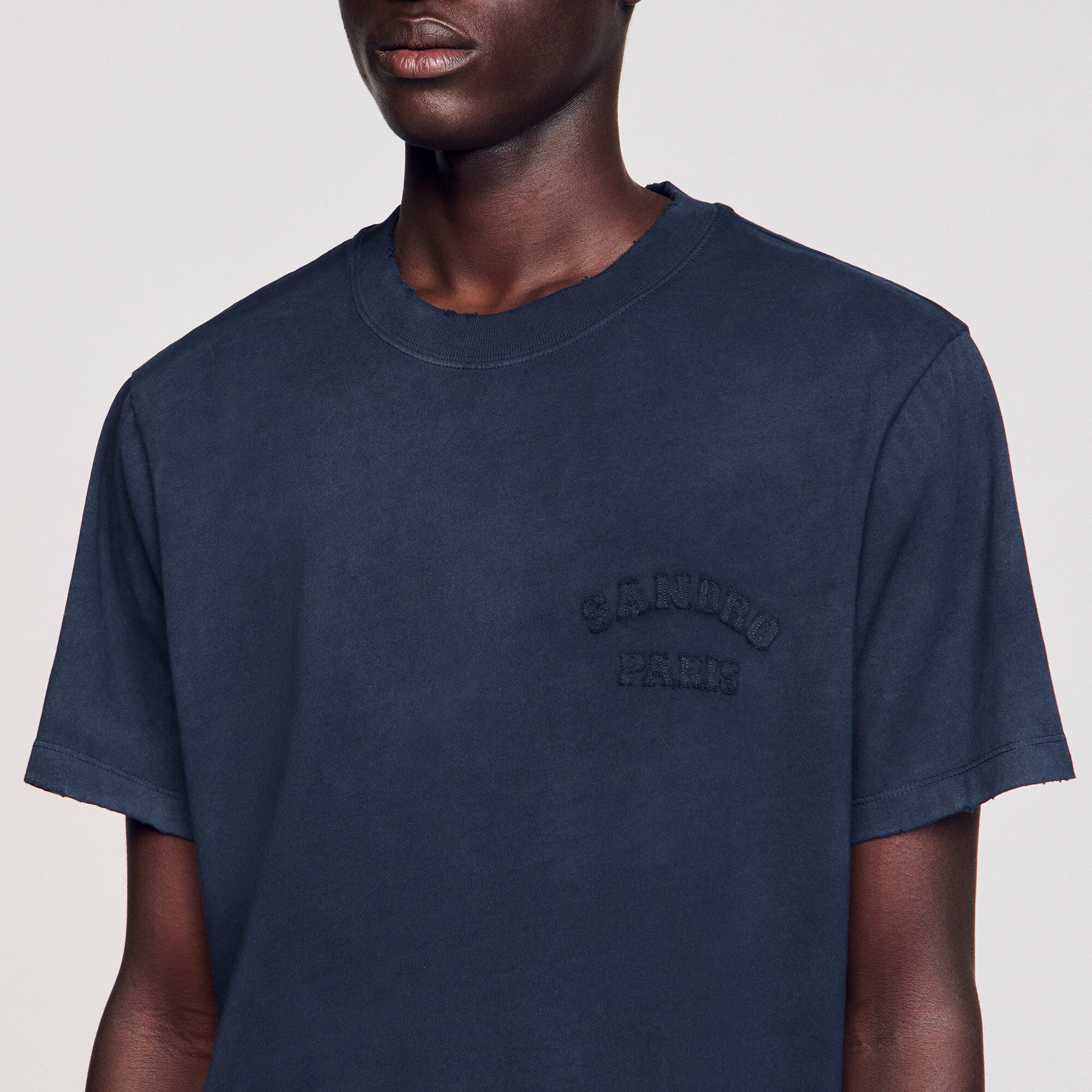 T-shirt met used effect