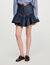 Korte denim rok met volants