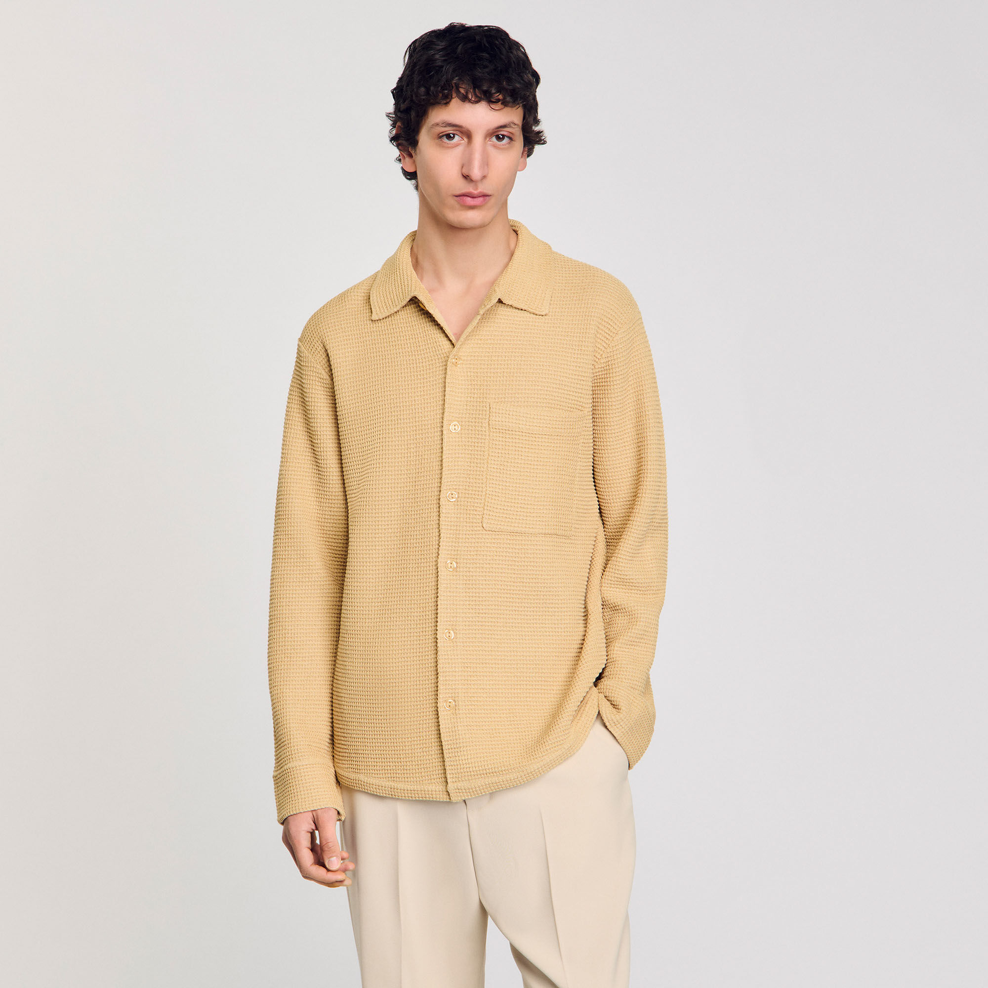 Overhemd oversized gebreid