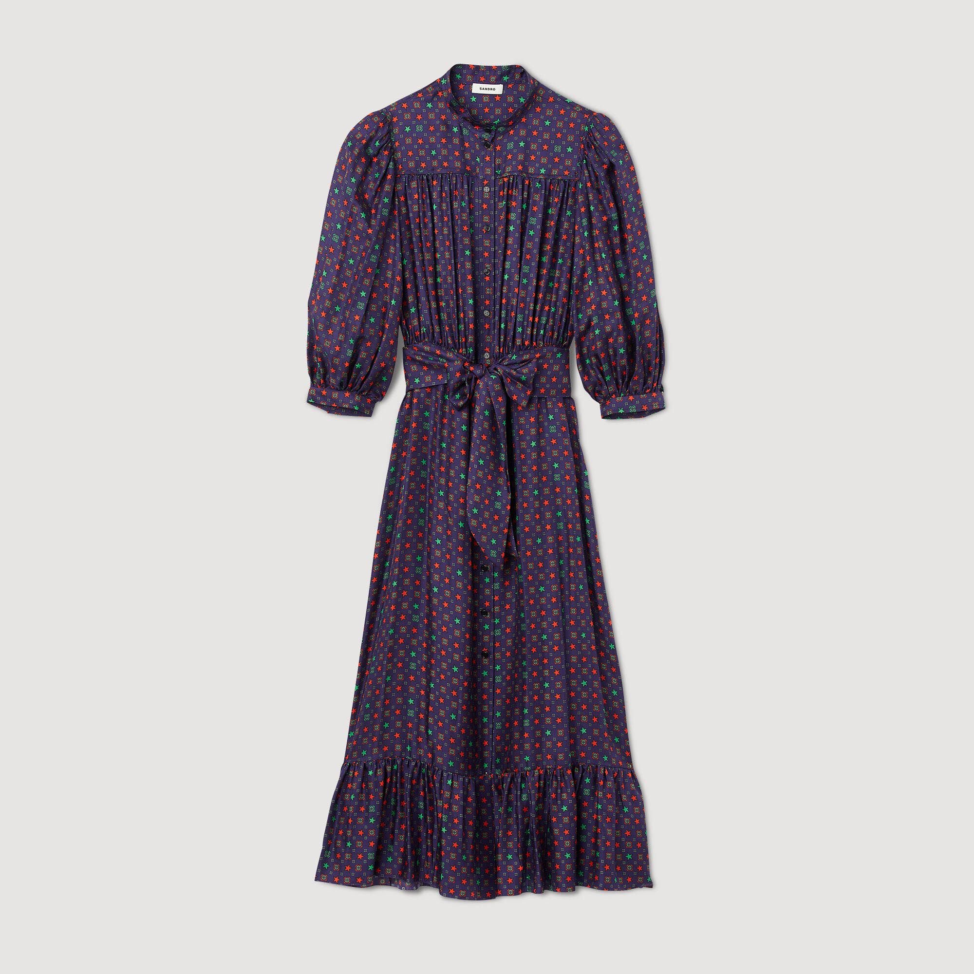 Halflange jurk met print