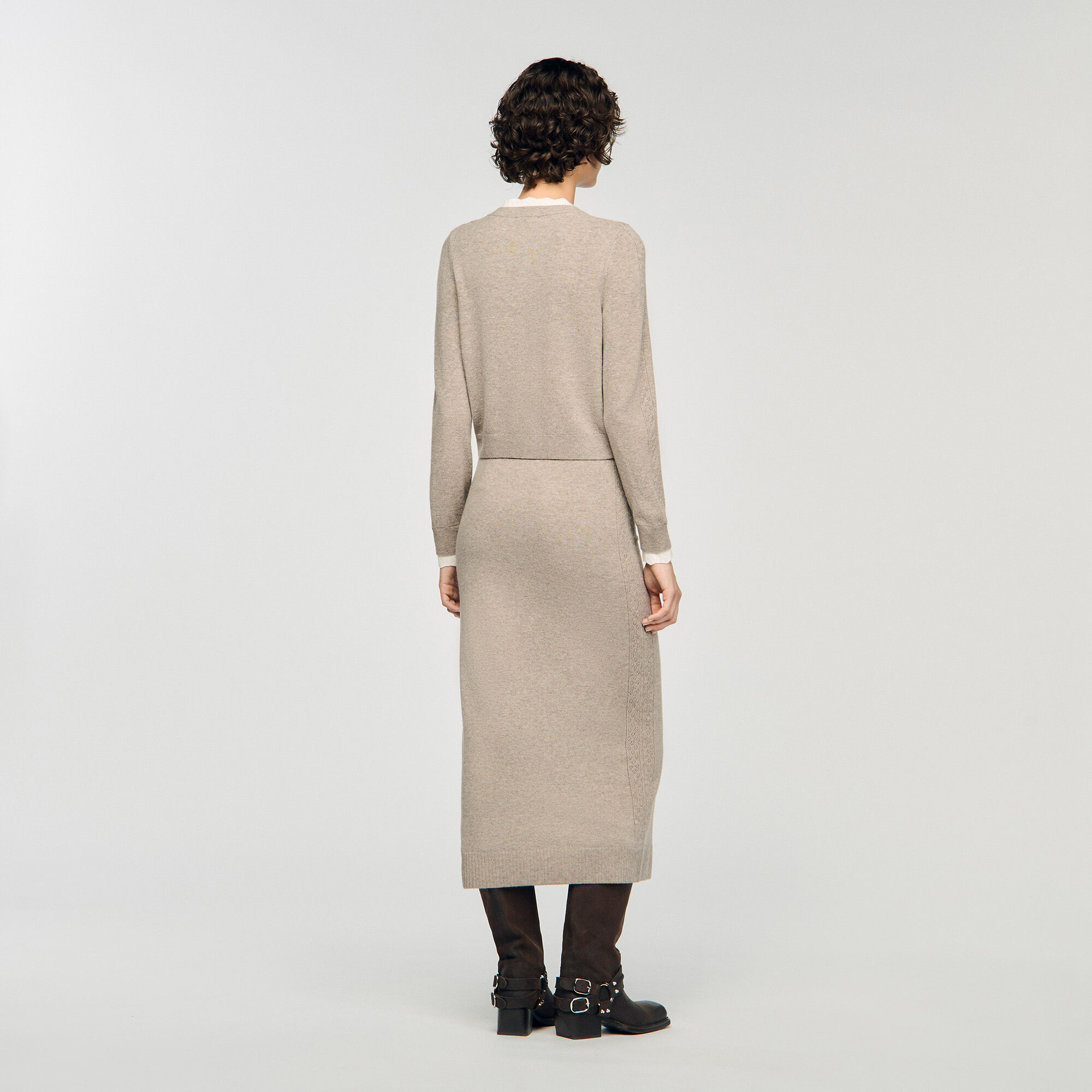 Cardigan vest contrasterende kraag
