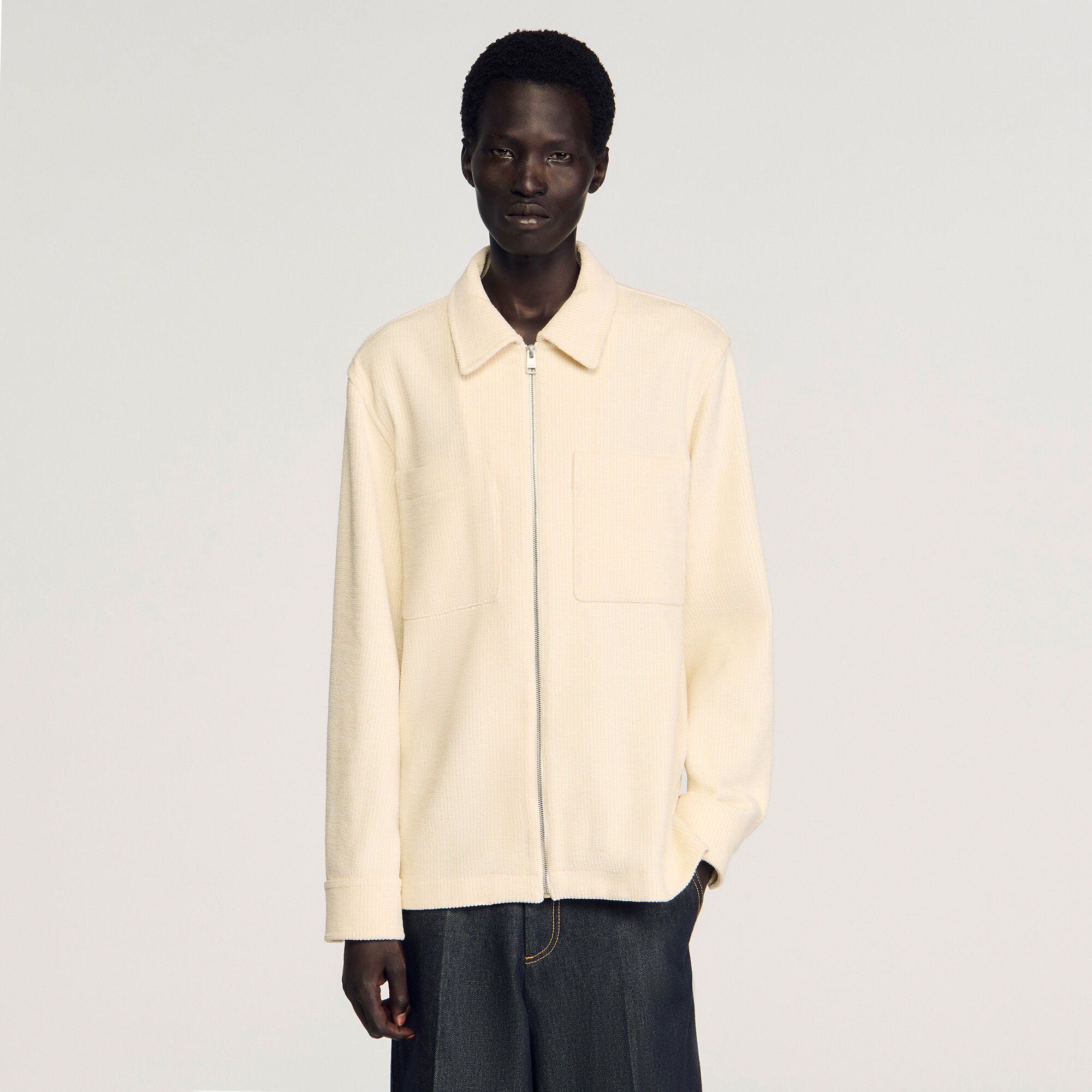 Overshirt van ribfluweel