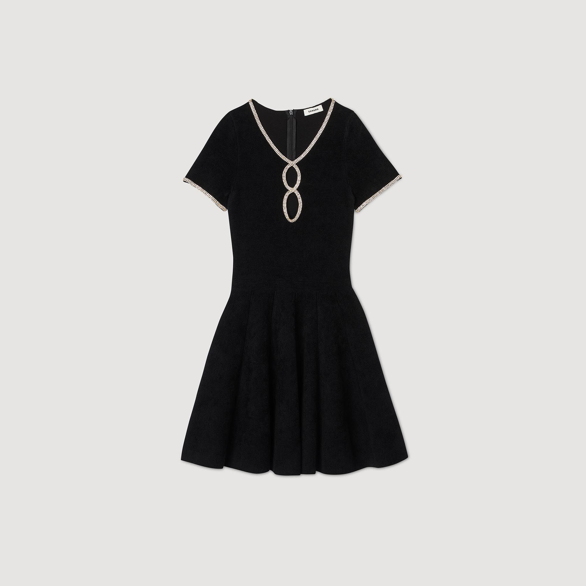 Jurk velours met stras